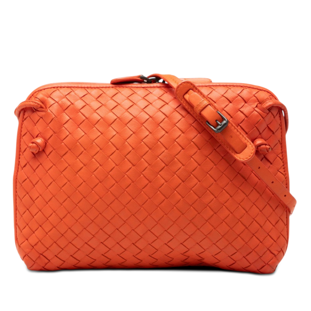 Pre-Loved Bottega Veneta Nappa Intrecciato Nodini Crossbody